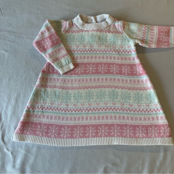 Gymboree - Pink and Cream Knit Dress - Picture 1 of 4
